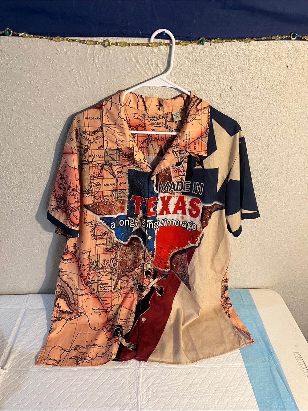 Made in Texas Short-Sleeve Shirt - Red, Blue & Beige